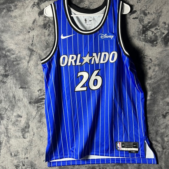Nike Other - Nike Orlando Magic Swingman Jersey Large 48 Disney Sponsor Patch Blue Custom 26